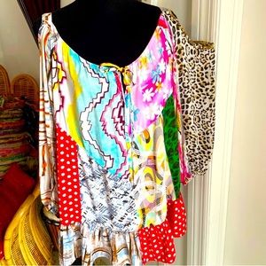 SACRED THREADS Bohemian Multi Print Top! Great condition! Lightweight! Large